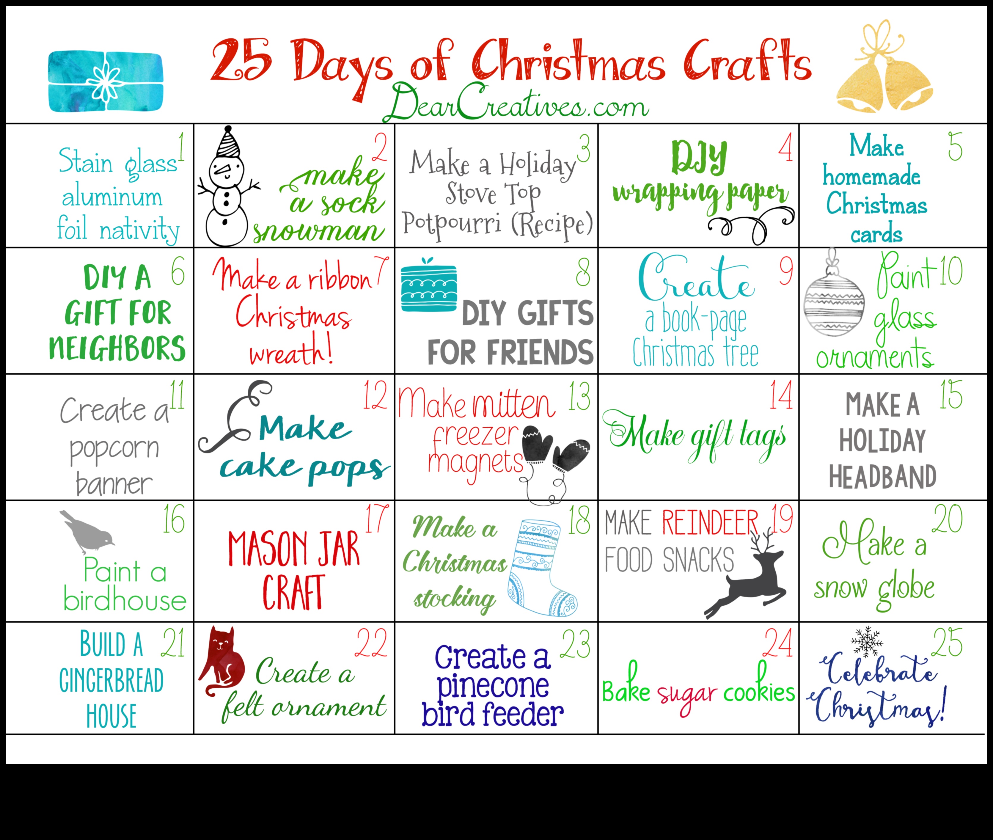 العد التنازلي لحرف عيد الميلاد: مشاريع DIY للأيام التي تسبق الاحتفال الكبير